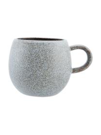 Tasses à thé artisanales Addison, 3 élém., Grès cérame, Gris, beige, blanc, Ø 11 x haut. 10 cm, 500 ml