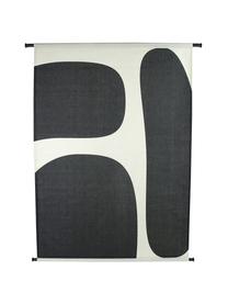 Wandobjekt Organic, Leinwand, Kunststoff, Schwarz, Weiss, 105 x 136 cm