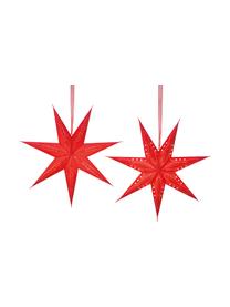 Veľká svetelná hviezda Amelia, 2 ks, Papier, Červená, Š 60 x V 60 cm
