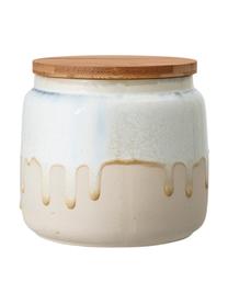 Bote artesanal Terrain, Blanco crudo, beige, bambú, Ø 16 x Al 14 cm