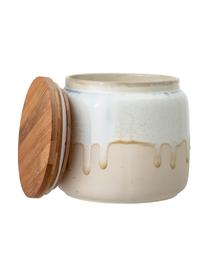 Bote artesanal Terrain, Blanco crudo, beige, bambú, Ø 16 x Al 14 cm