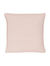 Housse de coussin 40x40 polaire Sylt, Vieux rose, crème