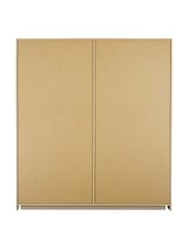 Drehtürenschrank Mia, 4-türig, Holzwerkstoff aus heimischen Hölzern aus nachhaltiger Forstwirtschaft, beschichtet, Weiß, Goldfarben, B 181 x H 210 cm