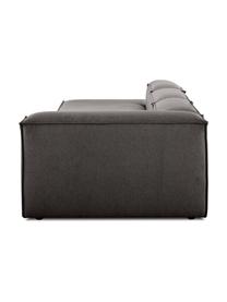 Chaise longue XL componibile Lennon, Rivestimento: 100% poliestere Con 115.0, Struttura: legno di pino massiccio, , Piedini: plastica, Tessuto antracite, Larg. 357 x Prof. 119 cm, schienale a destra