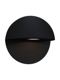 Aplique LED para exterior Mezzo, Pantalla: aluminio recubierto, Anclaje: aluminio recubierto, Negro, F 6 x Al 9 cm