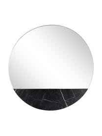 Miroir mural noir rond Stockholm, Noir marbré, Ø 40 x prof. 1 cm