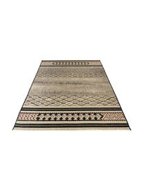 Tapis d'extérieur ethnique Gobelina, 76 % polypropylène, 24 % polyester, Beige, noir, rouge, 80 x 150 cm (taille XS)