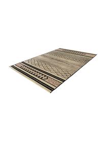 Vnitřní a venkovní koberec s grafickým vzorem Gobelina, 76 % polypropylen, 24 % polyester, Béžová, černá, červená, Š 80 cm, D 150 cm (velikost XS)