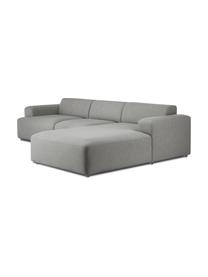 Sofá rinconera Melva (4 plazas), Tapizado: 100% poliéster Alta resis, Estructura: madera de pino maciza, ce, Patas: plástico., Tejido gris, An 319 x F 196 cm, chaise longue izquierda