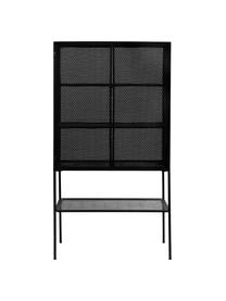 Credenza alta nera Wire, Metallo verniciato a polvere, Nero, Larg. 90 x Alt. 167 cm