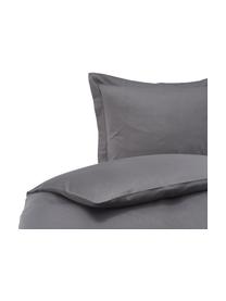 Baumwollsatin-Bettdeckenbezug Premium in Dunkelgrau mit Stehsaum, Webart: Satin, leicht glänzend Fa, Dunkelgrau, B 160 x L 210 cm