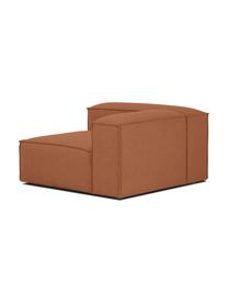 Modulo angolare Lennon, Rivestimento: 100% poliestere Con 115.0, Struttura: legno di pino massiccio, , Piedini: plastica, Tessuto color torrone, Larg. 119 x Prof. 119 cm, angolo a sinistra