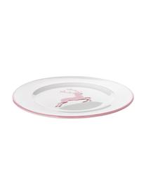 Servizio da colazione dipinto a mano Rosa Gourmet Hirsch 4 pz, Ceramica, Rosa, bianco, Set in varie misure