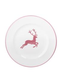 Set de desayuno artesanal Rosa Gourmet Deer, 4 pzas., Cerámica, Rosa, blanco, Set de diferentes tamaños