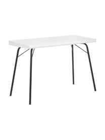 Bureau avec plateau blanc Rayburn, Blanc, larg. 115 x prof. 52 cm