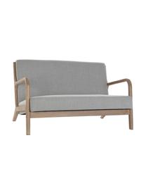 Sofa z lnu Betty (2-osobowa), Tapicerka: len, Stelaż: drewno kauczukowe, Szary, S 122 x G 83 cm