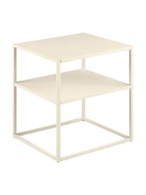 Table d'appoint industrielle en métal beige Neptun, Métal, revêtement par poudre, Beige, larg. 45 x prof. 40 cm