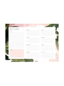 Agenda hebdomadaire Floral Colours, Carton, Rose, vert, blanc, larg. 30 x haut. 21 cm