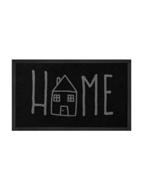 Polyamide deurmat Easy Home, Bovenzijde: polyamide, Onderzijde: rubber, Zwart, grijs, 45 x 75 cm
