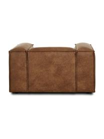 Sessel Lennon aus recyceltem Leder, Bezug: Recyceltes Leder (70 % Le, Gestell: Massives Holz, Sperrholz, Füße: Kunststoff, Leder Braun, B 130 x T 101 cm