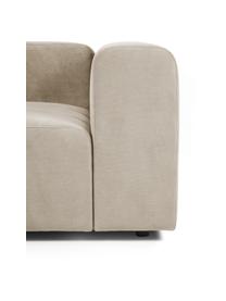 Modulares Sofa Lena (3-Sitzer) mit Hocker, Bezug: Webstoff (88% Polyester, , Gestell: Kiefernholz, Schichtholz,, Füße: Kunststoff, Webstoff Hellbeige, B 209 x T 181 cm