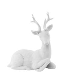 Deko-Objekt Reindeer, Porzellan, Weiss, 19 x 22 cm