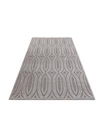 Tapis gris clair/gris rectangulaire à poils ras Lantian, 40 % polyester, 60 % polypropylène, Gris clair, gris, larg. 80 x long. 150 cm (taille XS)