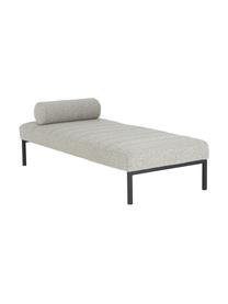 Bouclé daybed Wowi in lichtgrijs, Bekleding: 95 % polyester, 5 % acryl, Frame: grenenhout, FSC-gecertifi, Lichtgrijs, B 180 x D 80 cm