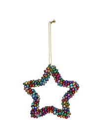 Adorno navideño con cascabeles Star, Metal recubierto, Multicolor, An 14 x Al 14 cm