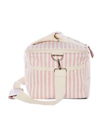 Sac isotherme Retro, 40 % coton, 40 % polyester, 15 % PVC recyclé, 5 % cuir, Rose, blanc crème, larg. 32 x haut. 20 cm