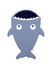 Śpiwór dla dzieci Mini Shark, Tapicerka: bawełna, produkt posiada , Niebieskoszary, S 73 x D 98 cm