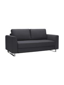 Schlafsofa Bruno (3-Sitzer) in Anthrazit, ausklappbar, Bezug: Pflegeleichtes robustes P, Rahmen: Massivholz, Webstoff Anthrazit, B 200 x T 84 cm