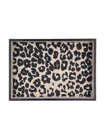 Plateau de service en bois Leopard, 25 x 35 cm, Brun clair, noir