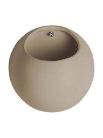 Kleine wandplantenpot Globe van keramiek, Keramiek, Beige, Ø 15  x H 15 cm