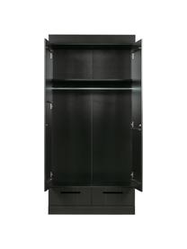 Armoire 2 portes battantes noire Connect, Noir, larg. 94 x haut. 195 cm