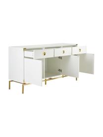 Sideboard Elegance in Weiss, Korpus: Mitteldichte Holzfaserpla, Weiss, 150 x 80 cm