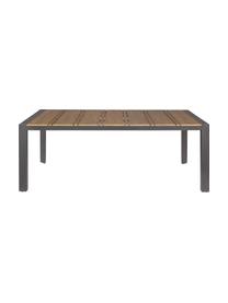 Garten-Esstisch Kubik, 198 x 100 cm, Tischplatte: Sperrholz, beschichtet, Beine: Aluminium, pulverbeschich, Anthrazit, Braun, B 198 x T 100 cm