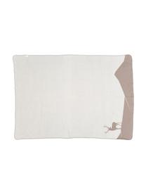 Manta doble cara de tela polar Savona Hirsch, Beige, blanco, An 150 x L 200 cm