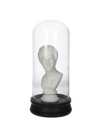 Figura decorativa Lady, Campana: vidrio, Blanco, negro, transparente, Ø 14 x Al 29 cm