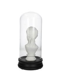Decoratief object Lady, Wit, zwart, transparant, Ø 14 x H 29 cm