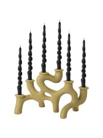 Candelabro beige dalla forma organica Swirl, Poliresina, Beige, Larg. 35 x Alt. 20 cm