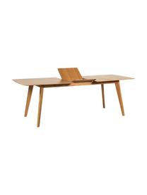 Ausziehbarer Esstisch Cirrus, 190 - 235 x 90 cm, Tischplatte: Mitteldichte Holzfaserpla, Beine: Eichenholz, klarlackiert, Holz, B 190/235 x T 90 cm