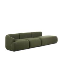 Méridienne modulable verte Sofia, Tissu vert, larg. 340 x prof. 95 cm