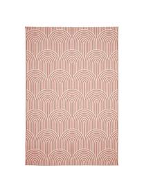 Tapis extérieur rouge corail ethnique Arches, 86 % polypropylène, 14 % polyester, Rouge, blanc, larg. 200 x long. 290 cm (taille L)