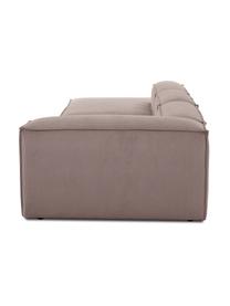 Chaise longue XL componibile in velluto a coste Lennon, Rivestimento: velluto a coste (92% poli, Struttura: legno di pino massiccio, , Piedini: plastica I piedini si tro, Velluto a coste taupe, Larg. 357 x Prof. 119 cm, schienale a destra