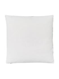 Coussin d'extérieur motif feuilles Flowers, Blanc, vert