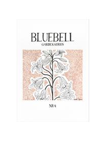 Poster Bluebell, Stampa digitale su carta, 300 g/m², Beige, bianco, Larg. 18 x Alt. 24 cm