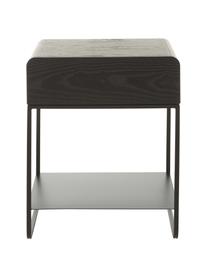 Table de chevet Sally, Noir, larg. 45 x haut. 58 cm