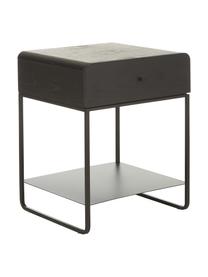 Noční stolek se zásuvkou Sally, Černá, Š 45 cm, V 58 cm