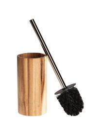WC kartáč z akáciového dřeva Wood, Akáciové dřevo, stříbrná, Ø 10 cm, V 36 cm